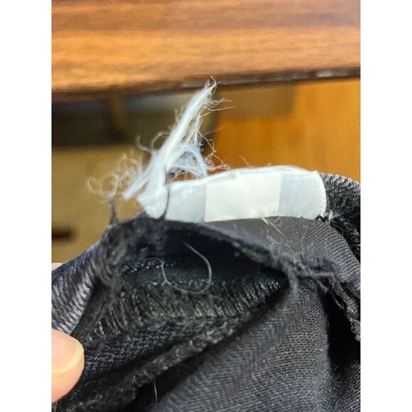 Retro Floral Denim Skirt Black M Embroidery Preppy Western Boho Hippie Indie 80s - Picture 9 of 10